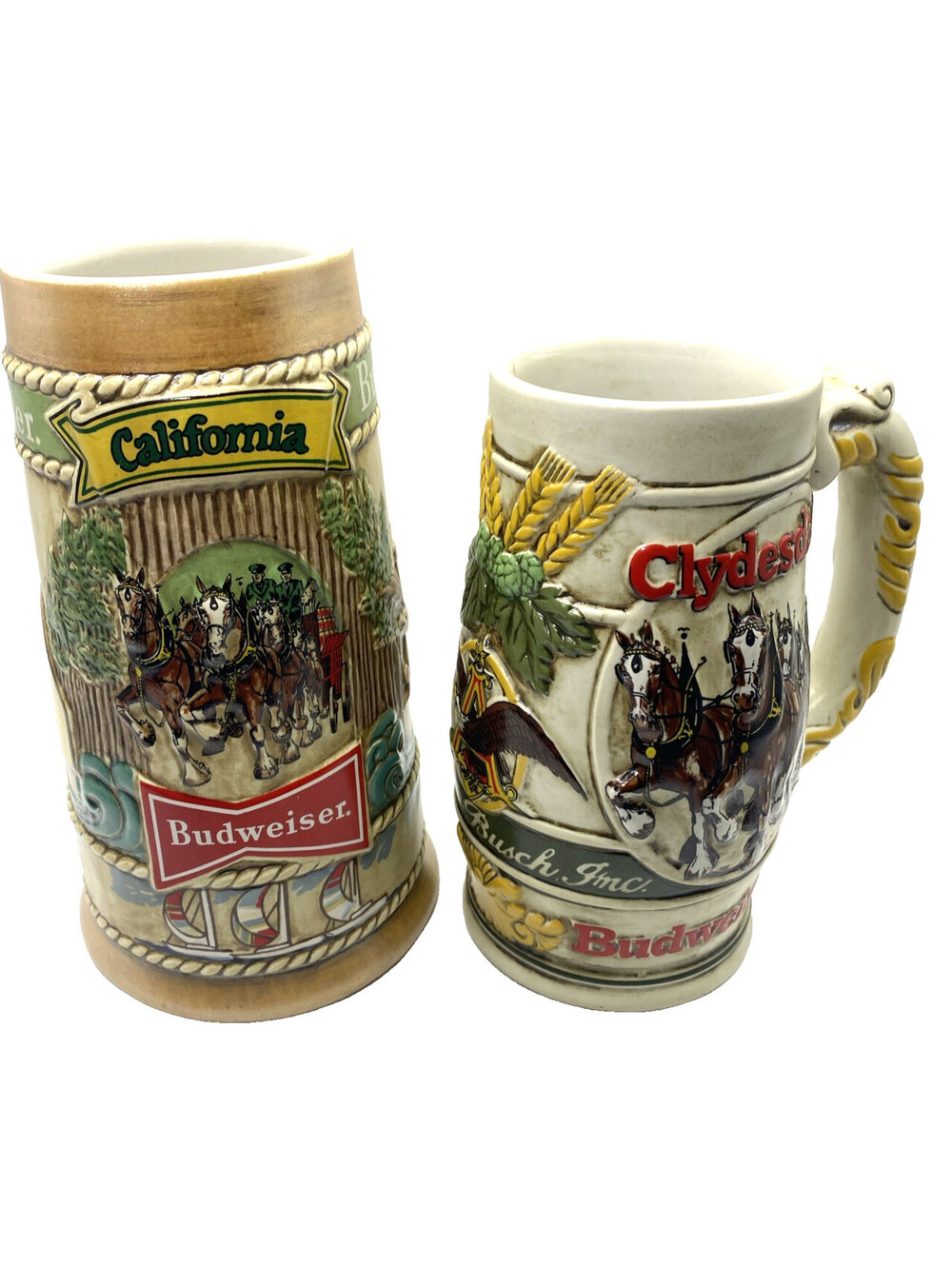 Vintage Budweiser California Clydesdales Limited Edition Beer Stein Ceramarte